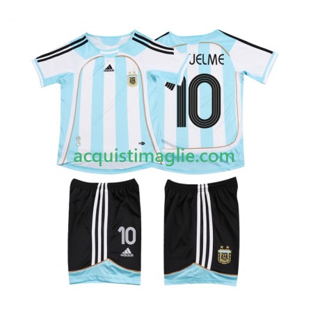 Divisa di Calcio Argentina RIQUELME 10 2006 2007 Retro Bambino Prima